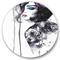 Designart - Painting Female Portrait - Modern Metal Circle Wall Art